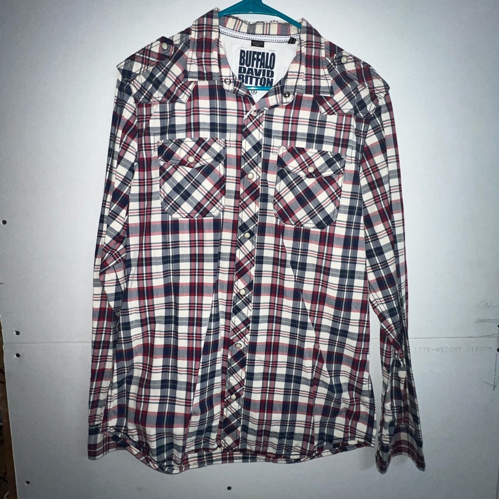 Men’s striped longsleeve polo